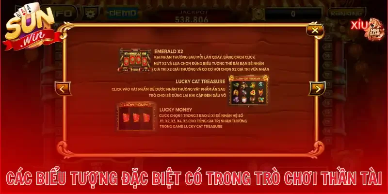 Các biểu tượng đặc biệt có trong trò chơi thần tài tại cổng game