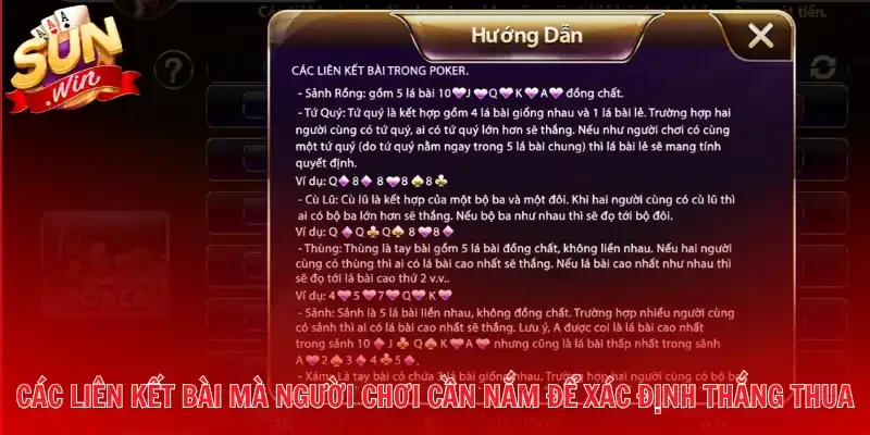 Các liên kết bài mà người chơi cần nắm để xác định thắng thua