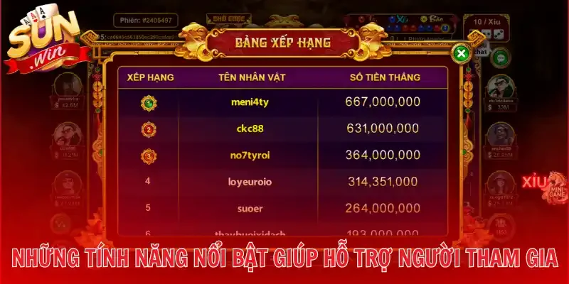 Những tính năng nổi bật giúp hỗ trợ người tham gia